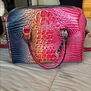 Colorful Crocodile Embossed Women's Handbag
